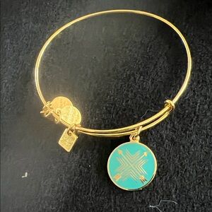 Alex and Ani gold tone Zia sign charm bracelet, 2016